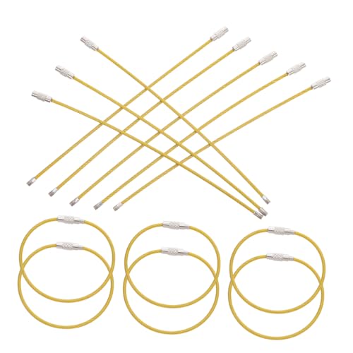 BESTYASH 50 Stück Beschichtete Stahlseil Schlüsselringe Hochbelastbar Kratzfest Pvc-beschichtung Flexible Schlüsselanhänger für Gepäck Taschen Schlüssel Halter von BESTYASH