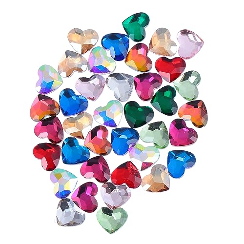 BESTYASH 50 Stück Herzförmige Nagel Charms Diy Maniküre Nagelaufkleber mit Strasssteinen für Kreative Nageldesigns Vielseitig Einsetzbar für und Körperkunst von BESTYASH