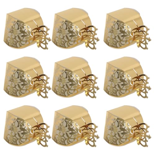 BESTYASH 50 Stück Hochzeit Süßigkeitenboxen mit Dekorative Papierboxen für Partygeschenke für Hochzeiten Babypartys und Geburtstagsfeiern von BESTYASH