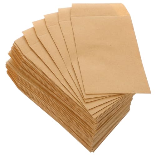 BESTYASH 50 Stück Kleine Braune Kraftpapier Umschläge mit Selbstklebendem Verschluss zur Saatgutaufbewahrung und Aufbewahrung Kleiner Gegenstände Beschriftbar Umweltfreundlich und von BESTYASH