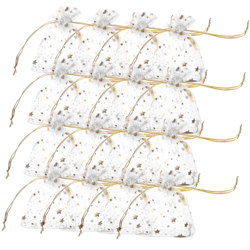 BESTYASH 50 Stück Kleine Zugband Mesh Geschenktüten mit Mond und Sternmotiv Leichte Schmuckbeutel Tragbare Organzasäckchen für Hochzeits und Partygeschenke BESTYASH 50 Stück Kleine Zugband Mesh Geschenktüten mit Mond und Sternmotiv Leichte Schmuckbeutel Tragbare Organzasäckchen für Hochzeits und Partygeschenke von BESTYASH