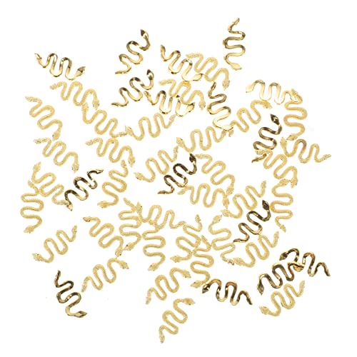 BESTYASH 50 Stück Schlangen Nagel Charms Retro Metallische Nagelverzierungen aus Hochwertigem Material für DIY Nagelkunst für Besondere Anlässe und Maniküre von BESTYASH