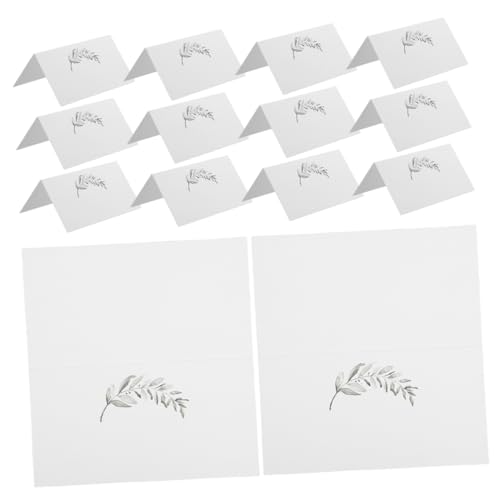 BESTYASH 50 Stück Sitzkarten Faltbar Tischkarten für Hochzeit Empfang Bankett Shower mit Eleganter Wasserfarben Blattgestaltung aus Hochwertigem Beschichtetem Papier BESTYASH 50 Stück Sitzkarten Faltbar Tischkarten für Hochzeit Empfang Bankett Shower mit Eleganter Wasserfarben Blattgestaltung aus Hochwertigem Beschichtetem Papier von BESTYASH