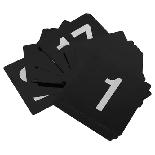 BESTYASH 50pcs Pvc-tischnummer Karten 1-50 Doppelseite Place-karten-zahlenzeichen Platz Platz Für Platzierungstischkarten Für Hochzeitsrestaurantsarrangements von BESTYASH