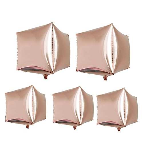 BESTYASH 5Stücke Quadratische Aluminiumfolie Ballons Roségold Feste Ballon Dekoration Für Geburtstagsfeiern Und Festivals Partybedarf Für Besondere Anlässe von BESTYASH