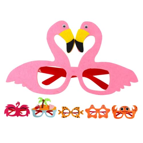 BESTYASH 6 Stück Hawaiian Partybrillen Lustige Kunststoffbrillen für Luau Party Dekoration Fotorequisiten für Sommerfeste und Kostümbälle Bunten Designs von BESTYASH