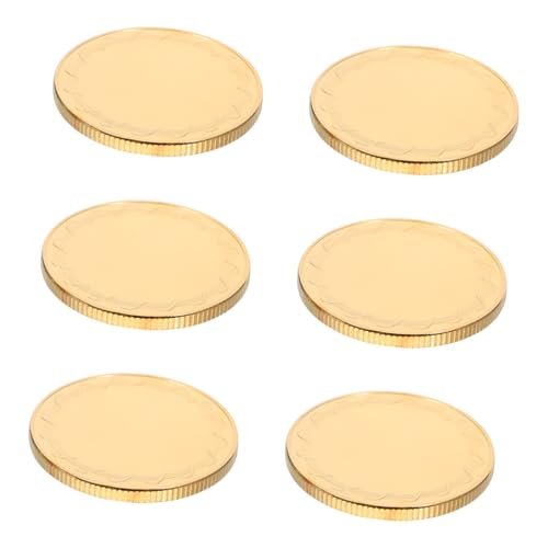 BESTYASH 6 Stück Teiliges Blanko Münzen für Gravur Runde Goldplattierte Metallscheiben Durchmesser Diy Bastelrohlinge für Geburtstags und Reisekommunikationssammlungen BESTYASH 6 Stück Teiliges Blanko Münzen für Gravur Runde Goldplattierte Metallscheiben Durchmesser Diy Bastelrohlinge für Geburtstags und Reisekommunikationssammlungen von BESTYASH