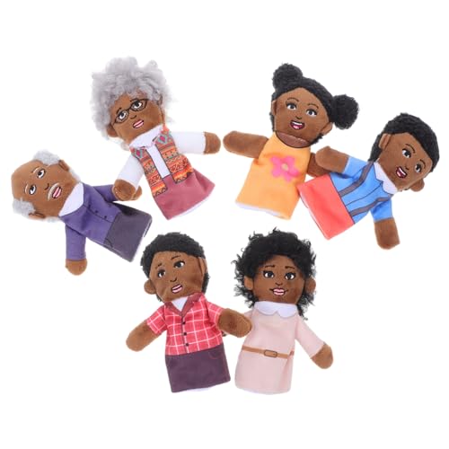 BESTYASH 6 Stück Teiliges Familien fingerpuppen Weichem Plüsch für Geschichtenerzählen Rollenspielen und Spielerischem Lernen Fördert Sprachentwicklung und Eltern Junge Mädchen bindung von BESTYASH