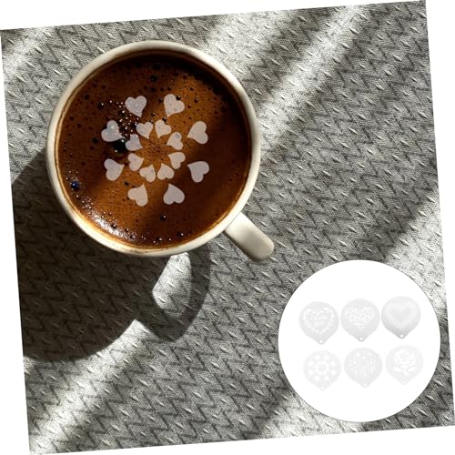 BESTYASH 6 Stück Teiliges Kaffee Schablonen Latte Art Vorlagen Wiederverwendbar für Kreative Getränkedekoration Zuhause und Profi Einsatz BESTYASH 6 Stück Teiliges Kaffee Schablonen Latte Art Vorlagen Wiederverwendbar für Kreative Getränkedekoration Zuhause und Profi Einsatz von BESTYASH