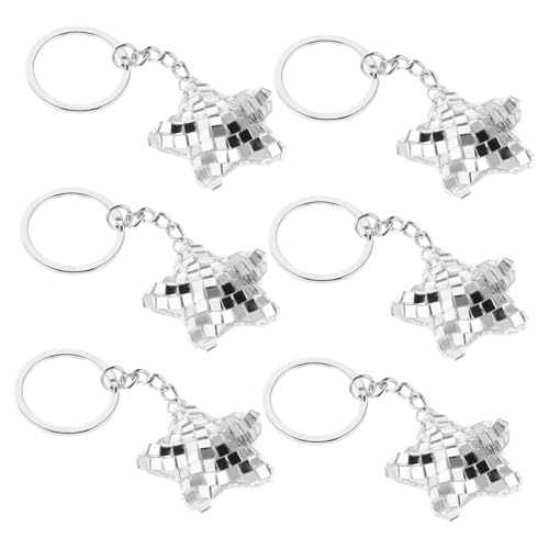 BESTYASH 6 Stück Teiliges Reflektierender Stern-schlüsselanhänger mit Spiegelglas Kratzfestes Disco Ball Design Vielseitiger Taschenanhänger für bei Nacht Leichtes Partyzubehör und BESTYASH 6 Stück Teiliges Reflektierender Stern-schlüsselanhänger mit Spiegelglas Kratzfestes Disco Ball Design Vielseitiger Taschenanhänger für bei Nacht Leichtes Partyzubehör und von BESTYASH