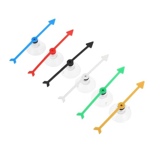 BESTYASH 6 Stück Teiliges Saugnapf für Brettspiele Rotierender Zeiger für Schulaktivitäten Partys und Spiele Vielseitige Spinners für Verschiedene Spiele Farben von BESTYASH