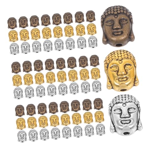 BESTYASH 60 Stück Doppelseitige Buddha Kopfperlen aus Tibetischer Legierung mit Großen Löchern für Diy Schmuckherstellung Armbänder Schlüsselanhänger und Kreative Bastelprojekte BESTYASH 60 Stück Doppelseitige Buddha Kopfperlen aus Tibetischer Legierung mit Großen Löchern für Diy Schmuckherstellung Armbänder Schlüsselanhänger und Kreative Bastelprojekte von BESTYASH