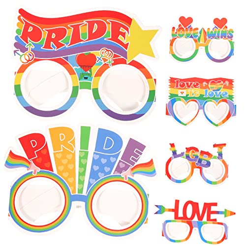 BESTYASH 6Stücke Papierbrillen Für Lgbt Feiern Witzige Foto Requisiten Für Partys Kreative Partygeschenke Und Dekorationen Für Freunde Und Feiern von BESTYASH