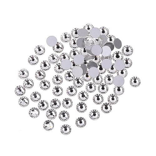BESTYASH 72 Stück Flachrücken Rhinestones für Nail Art und Bastelprojekte Transparent für Verschönerungen von Nägeln Schuhen und Mehr von BESTYASH