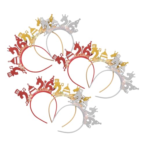 BESTYASH 9 Stück Teiliges Year Haarreif Boppers für Silvester Party Leichte Kreative Haarbänder in Gold Rot Silber als Foto Requisiten und Festliche Kopfbedeckung BESTYASH 9 Stück Teiliges Year Haarreif Boppers für Silvester Party Leichte Kreative Haarbänder in Gold Rot Silber als Foto Requisiten und Festliche Kopfbedeckung von BESTYASH