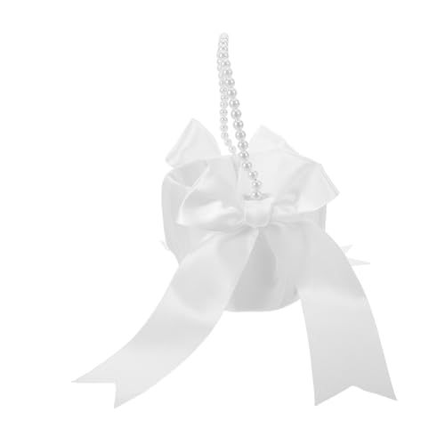 BESTYASH Blumenkorb für Hochzeiten mit Perlengriff und Satin Schleife Romantisches Streukörbchen für Blumenmädchen Vielseitige Hochzeitsdekoration für Blumendekorationen BESTYASH Blumenkorb für Hochzeiten mit Perlengriff und Satin Schleife Romantisches Streukörbchen für Blumenmädchen Vielseitige Hochzeitsdekoration für Blumendekorationen von BESTYASH
