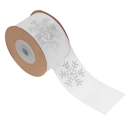 BESTYASH Breites Weihnachts Geschenkband mit Glitzerndem Schneeflockenmuster Hochwertiges Polyester Dekoband für Geschenkverpackung DIY Basteln und Weihnachtsdeko BESTYASH Breites Weihnachts Geschenkband mit Glitzerndem Schneeflockenmuster Hochwertiges Polyester Dekoband für Geschenkverpackung DIY Basteln und Weihnachtsdeko von BESTYASH