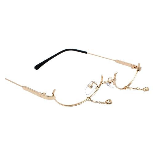 BESTYASH Brille Mit Metallrahmen Ohne Gläser Karnevalsstil Bequem Für Partys Foto-requisite von BESTYASH