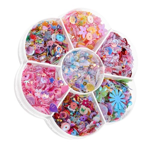 BESTYASH Bunte Lose Pailletten für Handwerk und Nähen Irisierende Flache Spangen Langlebiges Material Hohe Lichtreflexion für Diy Projekte Mode Nagelkunst Partydekoration von BESTYASH