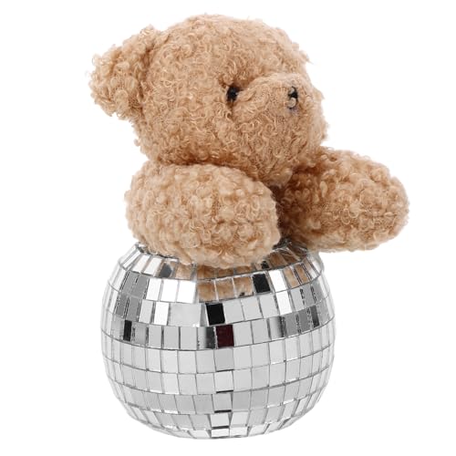 BESTYASH Disco Spiegelbär Dekofigur Handgefertigt Reflektierende Oberfläche Party Tischdeko Wohnzimmer BESTYASH Disco Spiegelbär Dekofigur Handgefertigt Reflektierende Oberfläche Party Tischdeko Wohnzimmer von BESTYASH