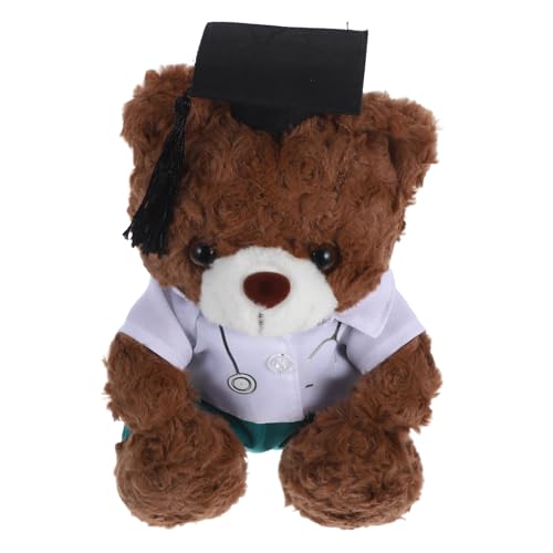 BESTYASH Doktorabschlussbär für Absolventen Plüsch-Doktorbär Abschluss Plüschbär Abschluss-Stofftier Grad Animal Doll ausgestopfter Abschlussbär PP Baumwolle Brown von BESTYASH