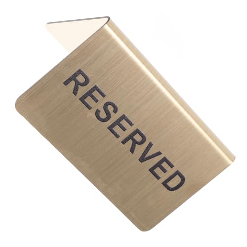 BESTYASH Edelstahl Reserved Tischschild Langlebig Leicht für Restaurant Hochzeit Event Tischreservierung Kompakt Platzsparend Dekorativ von BESTYASH