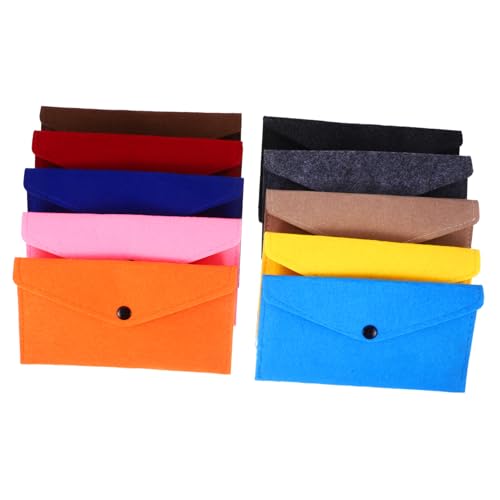 BESTYASH Filztasche mit Druckknopf 10Stücke Geldumschläge Filz Große Aufbewahrungstaschen für Geld Münzen und Zubehör Tragbar und Kratzfest für Reisen und Täglichen Gebrauch BESTYASH Filztasche mit Druckknopf 10Stücke Geldumschläge Filz Große Aufbewahrungstaschen für Geld Münzen und Zubehör Tragbar und Kratzfest für Reisen und Täglichen Gebrauch von BESTYASH