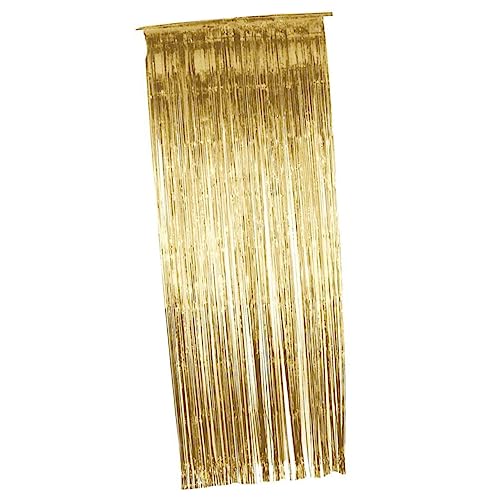 BESTYASH Gold Metallic Foil Fringe Vorhang für Partys Hochzeiten Babypartys und Glitzernde Dekoration für Fenster und Türen Einfach zu Verwenden von BESTYASH