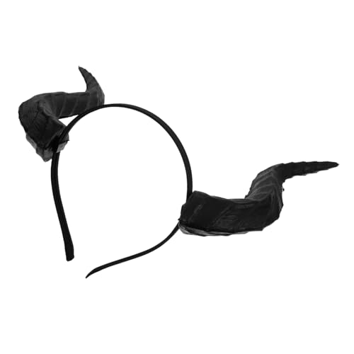 BESTYASH Gothic Dragon Horns Headband Halloween Cosplay Haarreif Schwarze Teufelshörner Kostümaccessoire Für Frauen Party Karneval Mardi Gras von BESTYASH