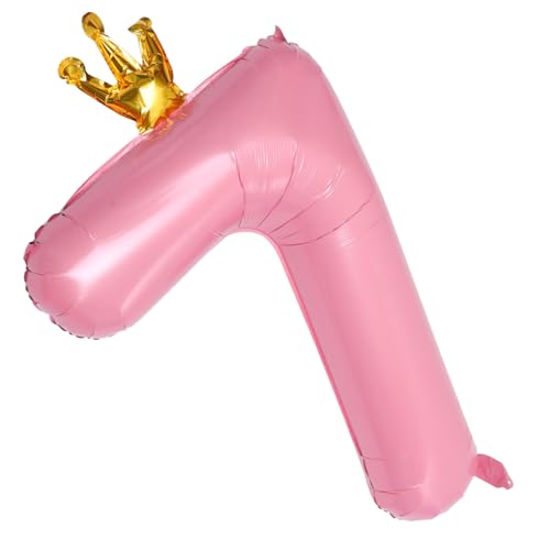 BESTYASH Große Rosa Folienzahl mit Krone Verbunden Party Dekoration für Geburtstag Hochzeit Babyparty Aluminiumfolie Ballon Einfach zu Befestigen für Fotos und Raumgestaltung BESTYASH Große Rosa Folienzahl mit Krone Verbunden Party Dekoration für Geburtstag Hochzeit Babyparty Aluminiumfolie Ballon Einfach zu Befestigen für Fotos und Raumgestaltung von BESTYASH