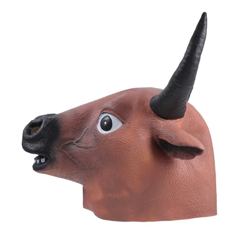 BESTYASH Halloween Cow Head Maske Vollgesichtsmaske für Kostümparty Karneval Festival Tiermaske Gelb für Erwachsene BESTYASH Halloween Cow Head Maske Vollgesichtsmaske für Kostümparty Karneval Festival Tiermaske Gelb für Erwachsene von BESTYASH