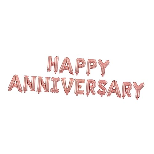 BESTYASH Happy Anniversary Folienballon Set Dekorative Aluminium Ballons für Hochzeiten und Feierlichkeiten Roségold BESTYASH Happy Anniversary Folienballon Set Dekorative Aluminium Ballons für Hochzeiten und Feierlichkeiten Roségold von BESTYASH