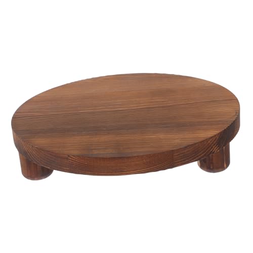 BESTYASH Holz Pflanzenständer Vintage Halter für Dekoration und Aufbewahrung Stabiler Desktop Anzeigeständer für Duftöle Rustikales Design Tiefbraun von BESTYASH
