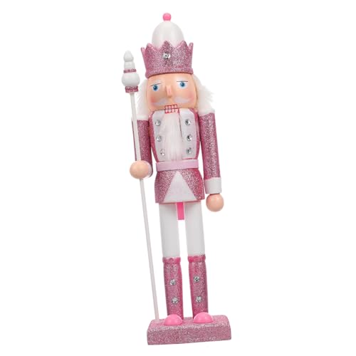 BESTYASH Holz Walnussknacker Puppe Soldatenform Handgefertigte Weihnachtsdekoration mit Rosa Farbdetails Stabile Holzfigur für Tisch und Schrankdeko als Festliche Wohnaccessoire BESTYASH Holz Walnussknacker Puppe Soldatenform Handgefertigte Weihnachtsdekoration mit Rosa Farbdetails Stabile Holzfigur für Tisch und Schrankdeko als Festliche Wohnaccessoire von BESTYASH