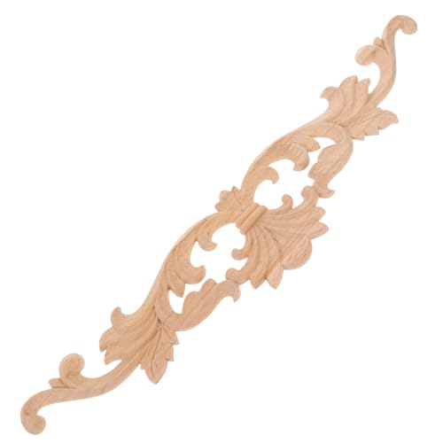 BESTYASH Holzapplikation Holz Geschnitzte Möbelverzierung Unbehandelte Holzornamente für Türen Schränke und Möbel Vintage für Wohndesign von BESTYASH