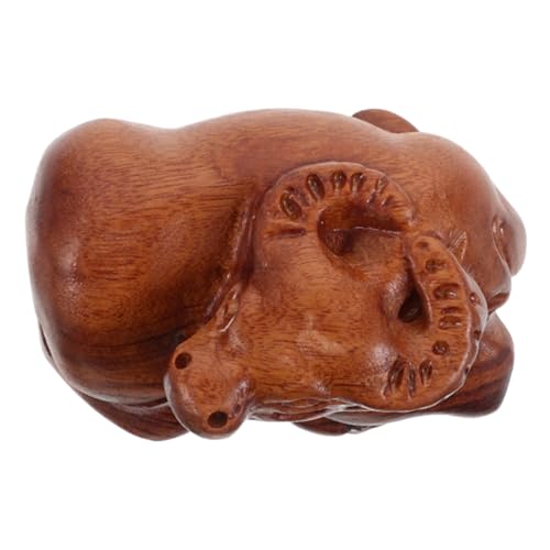 BESTYASH Holzfigur Bull Handgeschnitzte Ox Statue für Feng Shui Kreatives Auto Hängedekor und Büro Sowie Wohnraumdekoration BESTYASH Holzfigur Bull Handgeschnitzte Ox Statue für Feng Shui Kreatives Auto Hängedekor und Büro Sowie Wohnraumdekoration von BESTYASH
