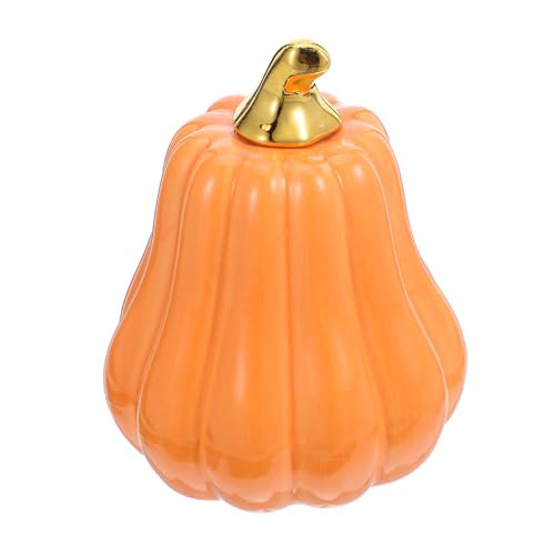 BESTYASH Keramik Kürbis Dekoration Halloween Deko Tisch Ornament aus Robustem Keramikmaterial für Wohnzimmer Schlafzimmer und Arbeitszimmer Stilvolles Herbstdeko Accessoire von BESTYASH
