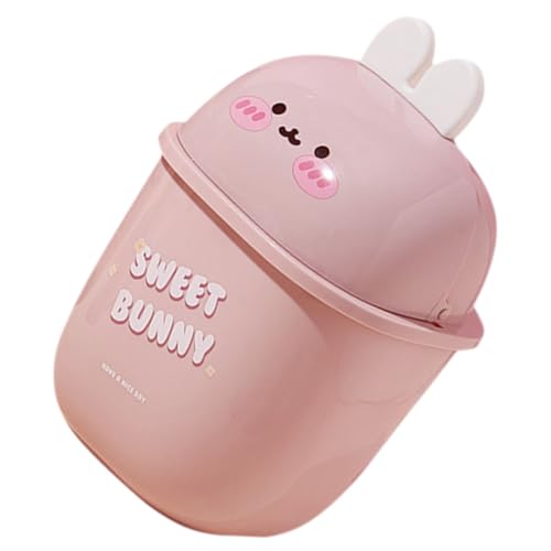 BESTYASH Kleiner Mülleimer mit Deckel Cartoon Hase Desktop Abfallbehälter für Büro und Kinderzimmer für Schreibtisch und Badezimmer Bruchfest und Praktisch BESTYASH Kleiner Mülleimer mit Deckel Cartoon Hase Desktop Abfallbehälter für Büro und Kinderzimmer für Schreibtisch und Badezimmer Bruchfest und Praktisch von BESTYASH