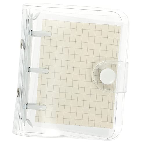 BESTYASH Kompaktes Transparentes Notizbuch mit Ring System Mini Scrapbook für Studenten Loseblatt Notizbuch für Kreative Planung und Notizen für Unterwegs von BESTYASH