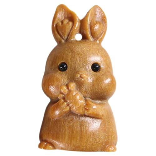 BESTYASH Kreative Holzfigur Hase Deko Handgefertigte Osterkaninchen Statue Niedliche Tischornament für Fröhliche Feiertagsdekoration Langlebiges aus Holz Glückszeichen des Zodiac Rabbit BESTYASH Kreative Holzfigur Hase Deko Handgefertigte Osterkaninchen Statue Niedliche Tischornament für Fröhliche Feiertagsdekoration Langlebiges aus Holz Glückszeichen des Zodiac Rabbit von BESTYASH