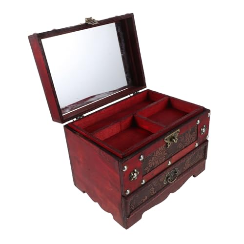 BESTYASH L Schmuckschatulle Aus Holz Mit Schloss, Aufbewahrungstruhe Im Retro-stil, Aufbewahrungsbox Aus Holz, Aufbewahrungsbox Für Kleinigkeiten Auf Dem Schreibtisch, Organizer Für BESTYASH L Schmuckschatulle Aus Holz Mit Schloss, Aufbewahrungstruhe Im Retro-stil, Aufbewahrungsbox Aus Holz, Aufbewahrungsbox Für Kleinigkeiten Auf Dem Schreibtisch, Organizer Für von BESTYASH