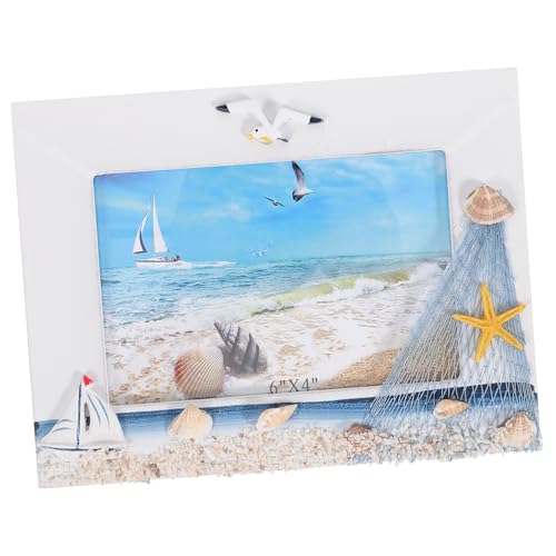 BESTYASH Mediterraner Holz Bilderrahmen Tisch Dekoration Nautisches Thema Fotorahmenhalter Mediterraner Stil für Wohnzimmer Schlafzimmer BESTYASH Mediterraner Holz Bilderrahmen Tisch Dekoration Nautisches Thema Fotorahmenhalter Mediterraner Stil für Wohnzimmer Schlafzimmer von BESTYASH