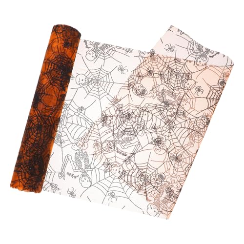 BESTYASH Mesh Cobweb mit Skelett Muster für Halloween Partys und Kreatives für Gruselige Feiern von BESTYASH