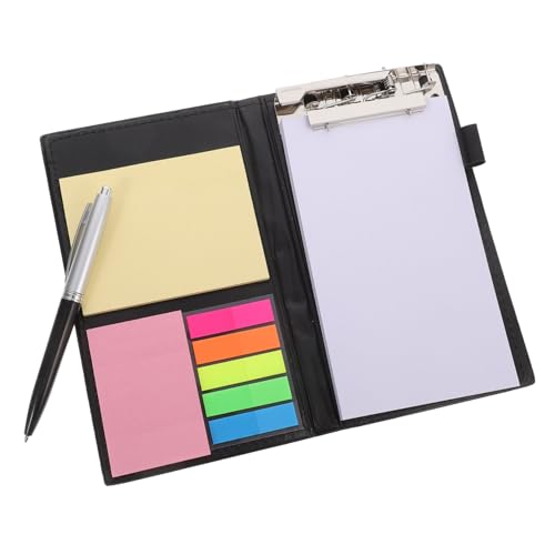 BESTYASH Notizordner Klemmbrett-Folio mit Notizblock Klemmbrett-Folie Stilltaschen-Notizbuch Notizen-Organizer Taschennotizbuch mit Stift College -Essentials Legierung Black BESTYASH Notizordner Klemmbrett-Folio mit Notizblock Klemmbrett-Folie Stilltaschen-Notizbuch Notizen-Organizer Taschennotizbuch mit Stift College -Essentials Legierung Black von BESTYASH
