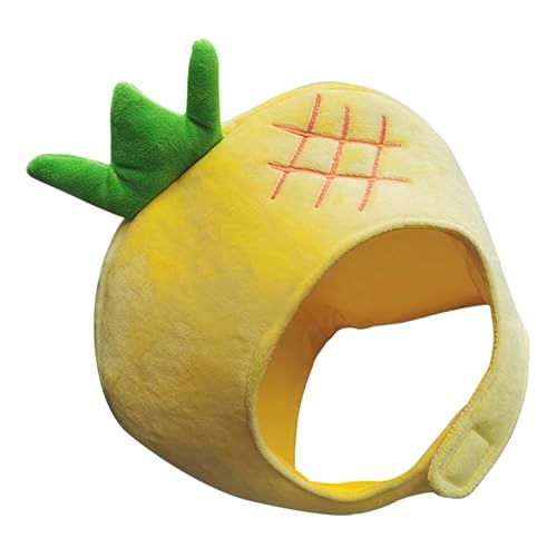 BESTYASH Plüsch Ananas Kopfbedeckung Partyhut Cosplay Kostümaccessoire Flexibel Foto Requisite für Karneval Fasching von BESTYASH