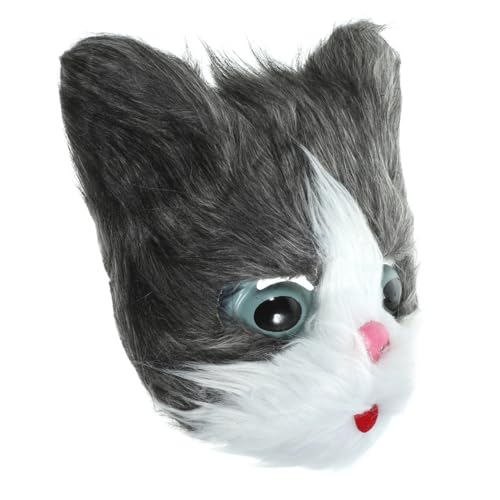 BESTYASH Plüsch Katzenmaske mit Realistischem Fell Tierische Kopfbedeckung für Karneval Maskerade und Kostümparty Geeignet für Halloween und Fasching BESTYASH Plüsch Katzenmaske mit Realistischem Fell Tierische Kopfbedeckung für Karneval Maskerade und Kostümparty Geeignet für Halloween und Fasching von BESTYASH