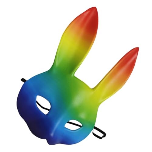 BESTYASH Rainbow Bunny aus PU für Halloween und Karneval Kreative Cosplay für Feste Partys und Maskeraden Komfortabel und Langlebig von BESTYASH
