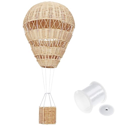 BESTYASH Rattan Gewebter Heißluftballon Hängedekoration Fotorequisite für Kinderzimmer Boho Wanddeko für Zuhause und Party BESTYASH Rattan Gewebter Heißluftballon Hängedekoration Fotorequisite für Kinderzimmer Boho Wanddeko für Zuhause und Party von BESTYASH