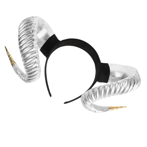 BESTYASH Realistisches Hörner Haarband mit Silber Authentisches Halloween Accessoire für Damen Vielseitig für Kostüm Cosplay Party und Fotoshooting von BESTYASH