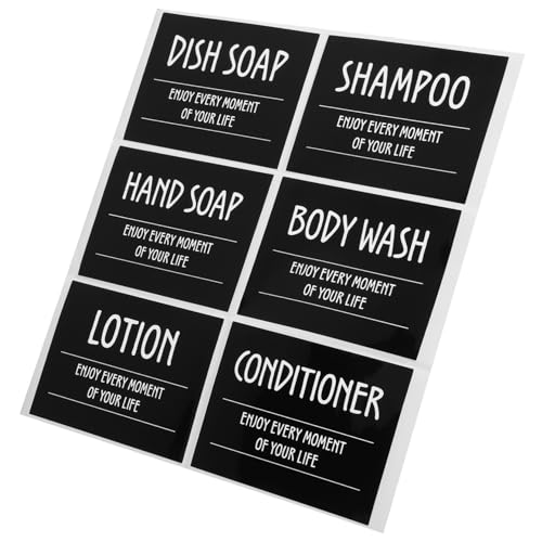 BESTYASH Reiseaufkleber für Shampoo und Duschgel Flaschen Selbstklebende Etiketten für Badezimmerzubehör Wasserfest für Organisation von Pflegeprodukten von BESTYASH